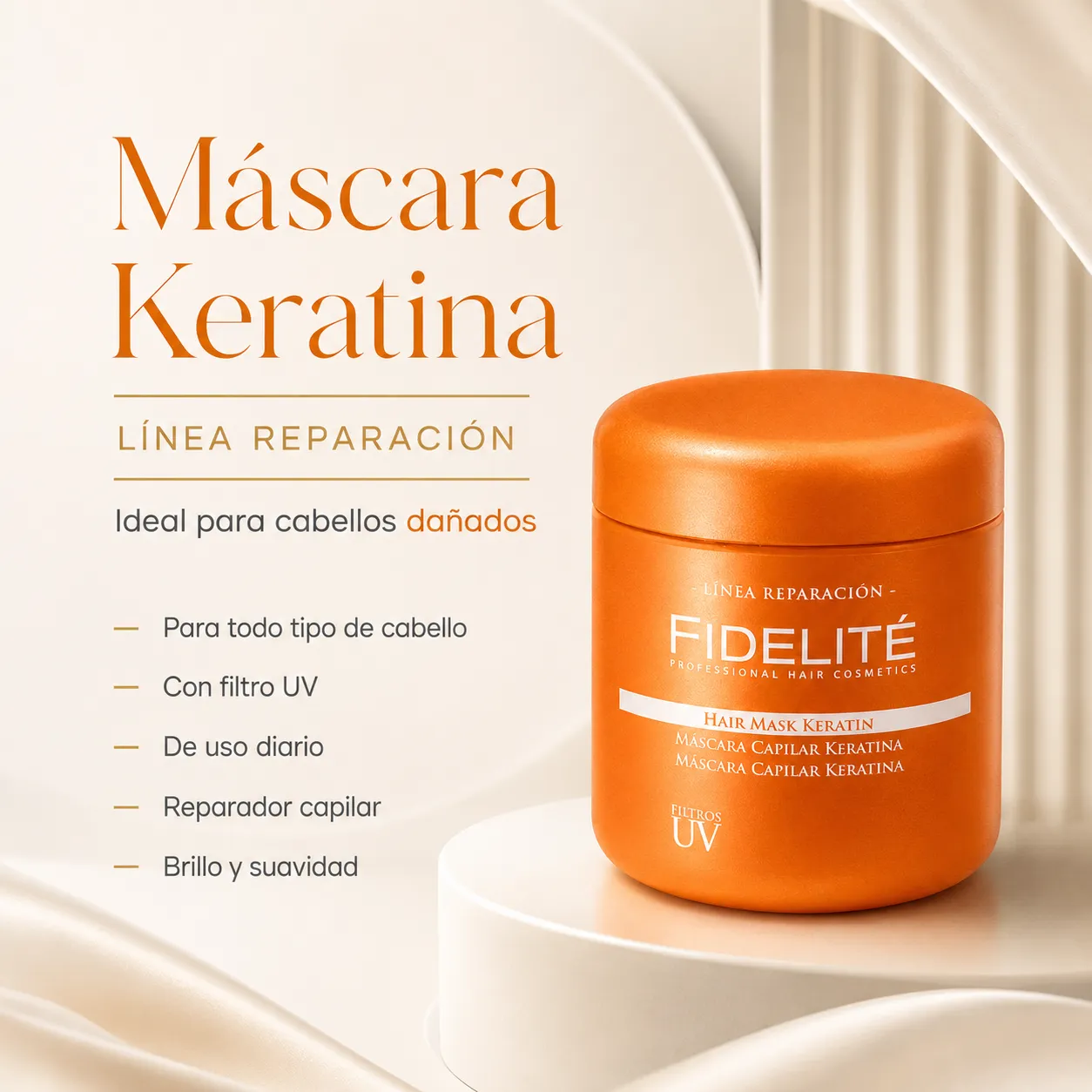 Máscara Reparadora Keratina Fidelité (270 g) 05