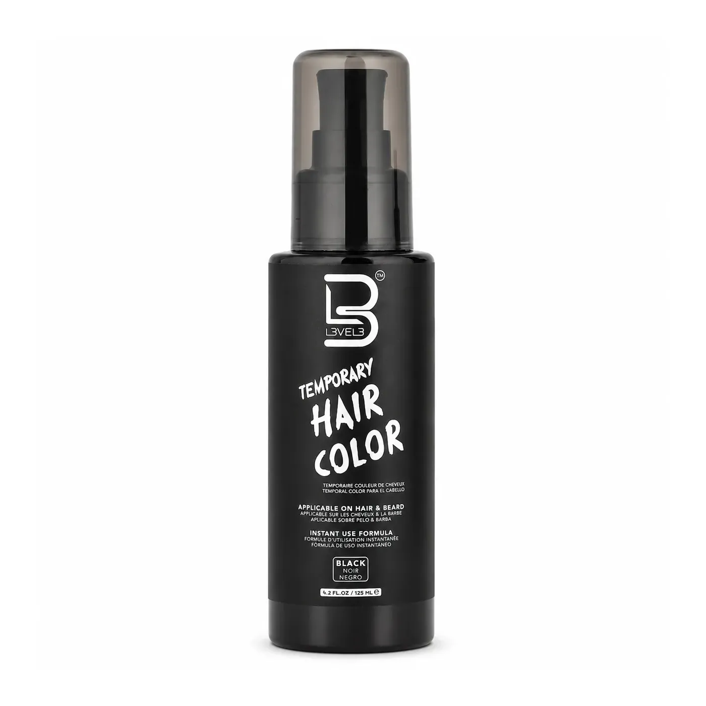 Tinte Temporal de Cabello y Barba Level 3 Negro (125 ml)