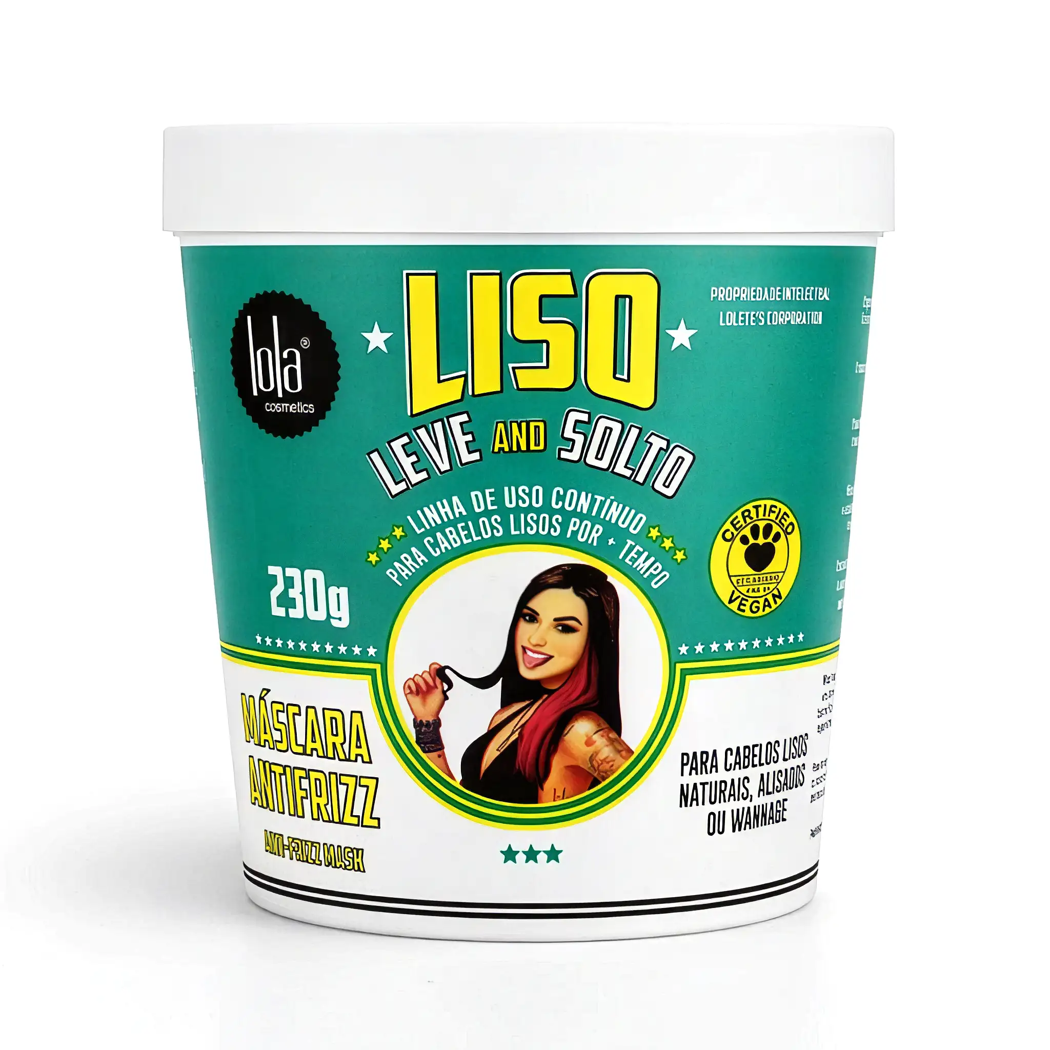 Máscara Antifrizz Lola Cosmetics Liso Leve e Solto (230gr)