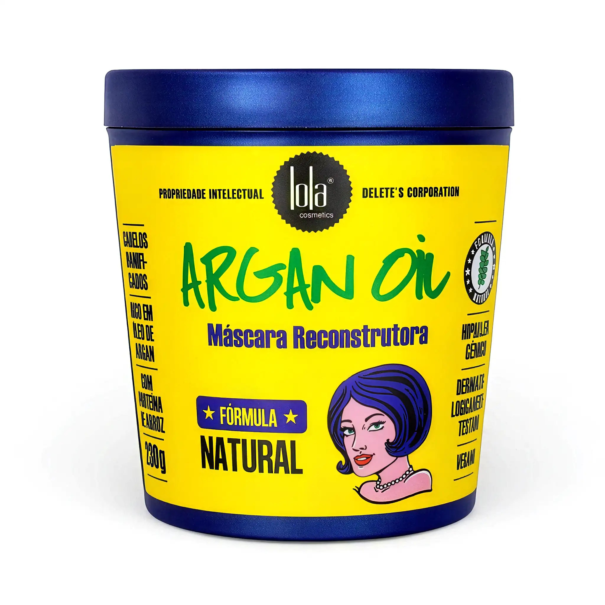Máscara Reconstructora Lola Cosmetics Argan Oil (230 g)