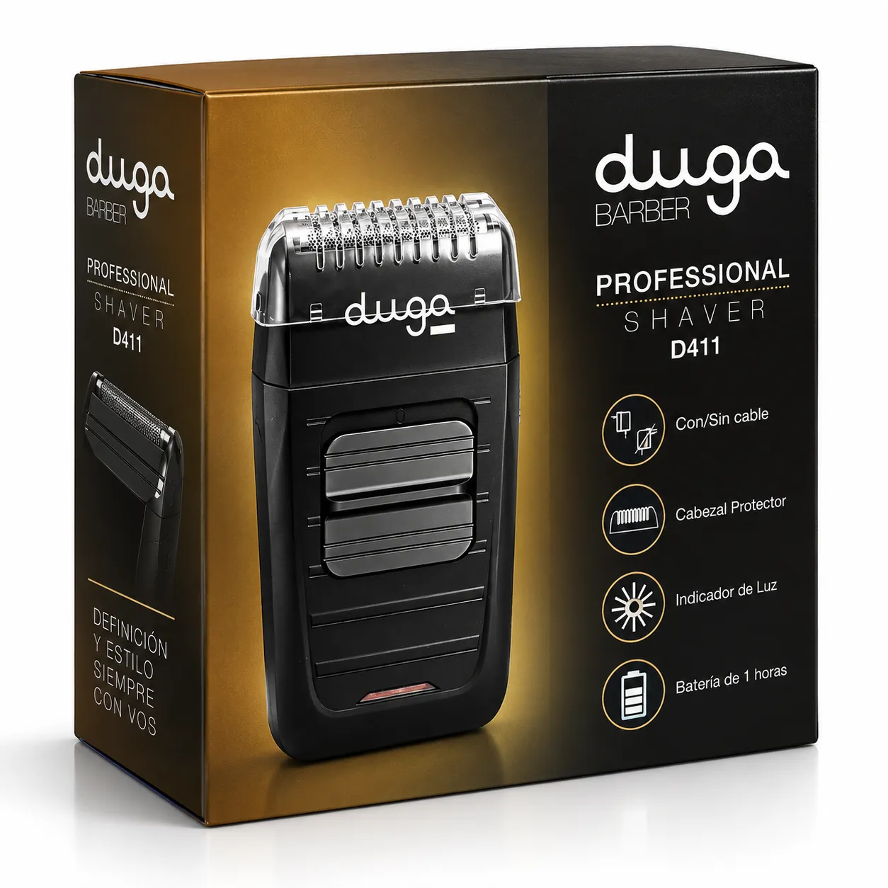Afeitadora Profesional Duga D411 Shaver Inalámbrica con Cabezal Extra 05