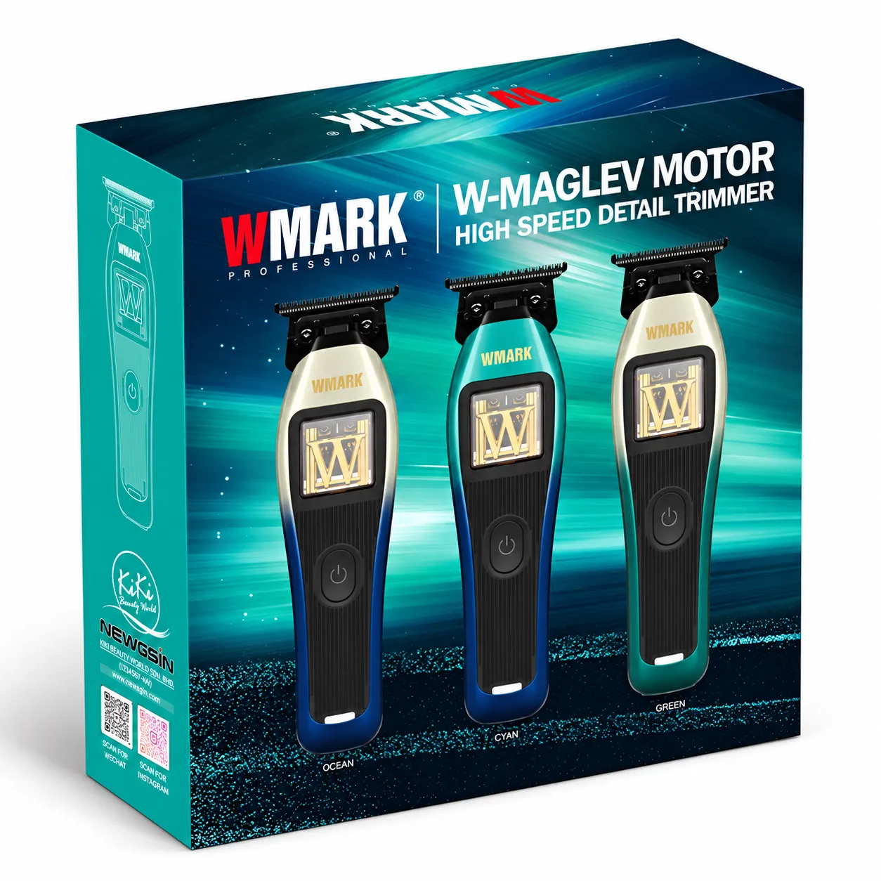 Máquina Trimmer Wmark NG-XT1 Polar 10.000 RPM – Patillera Profesional Inalámbrica con Cuchilla T 08