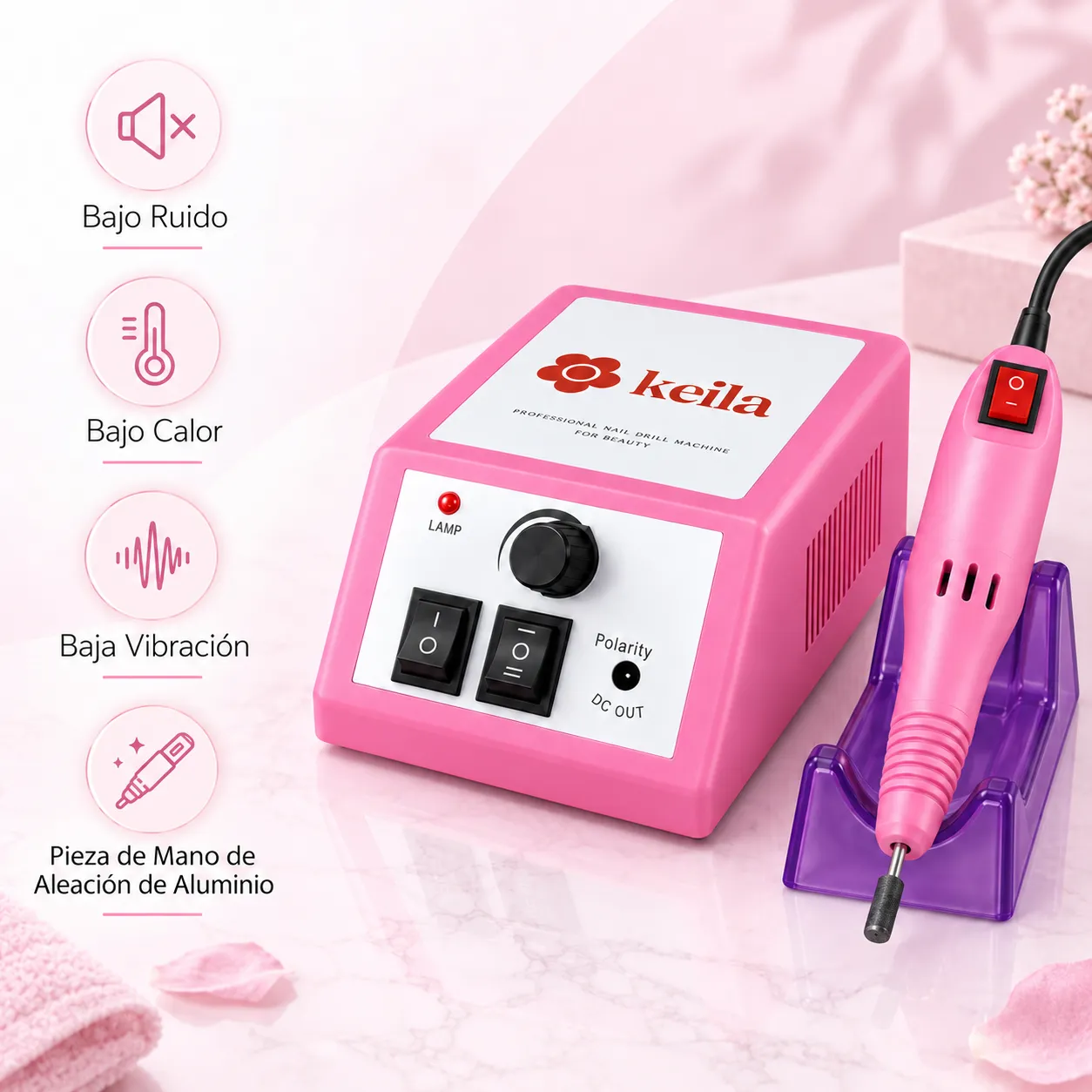 Torno para Uñas Keila 20K Profesional 20.000 RPM - Manicuría y Pedicuría con Velocidad Regulable 08